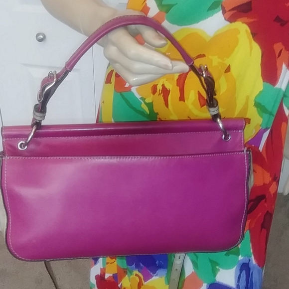 GORGEOUS BERRY COLORBLOCK FULLGRAIN LEATHER  COACH 70TH ANNIVERSARY WILLIS… - Picture 4 of 17